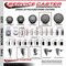 Service Caster 5'' Gray Polyurethane Wheel Swivel 7/16'' Grip Ring Stem Caster with Brake SCC-GR20S514-PPUB-TLB-716138 - alternate 4